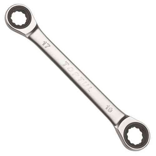 Ключ гаечный накидной с трещоткой TOPTUL 17х19мм AOAG1719 Харків