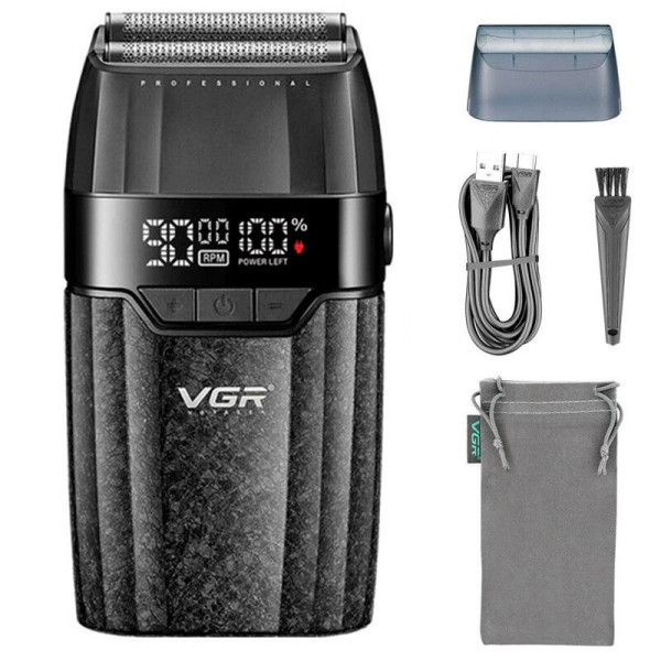 Електробритва VGR V-640S подвійне лезо 9000 RPM Black Харків - зображення 2