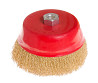 Щетка торцевая MASTERTOOL из латунированной рифленой проволоки Ø 150 мм М14 19-7115 Харьков
