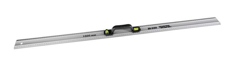 Линейка строительная алюминиевая MASTERTOOL 100 см с ручкой 2 капсулы 39-5100 Харьков - изображение 1
