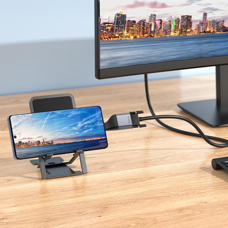 Переходник Hoco UA34 Type-C to VGA Херсон - зображення 5