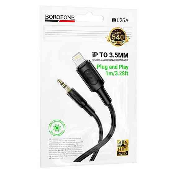Аудио кабель Aux Borofone BL25A Nice (Lightning to AUX 3.5mm) (1m) Херсон