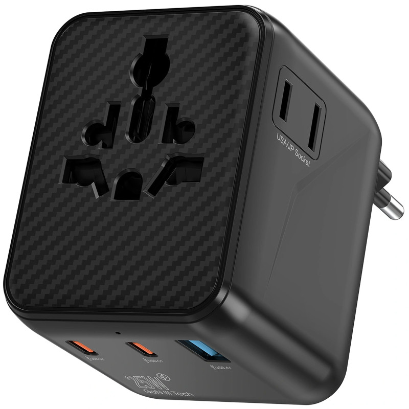 Сетевой универсальный переходник WIWU UA011 Warrior GaN 25W + 1USB-A/2C Херсон - зображення 1