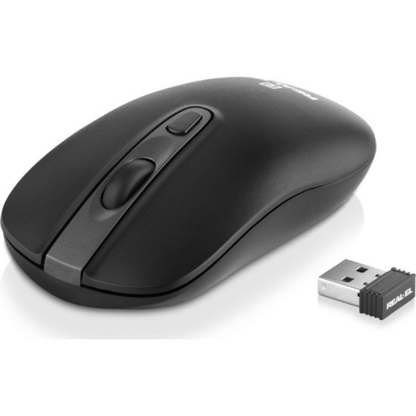 Мишка REAL-EL RM-350 Wireless Black (EL123200043) Харків - зображення 2