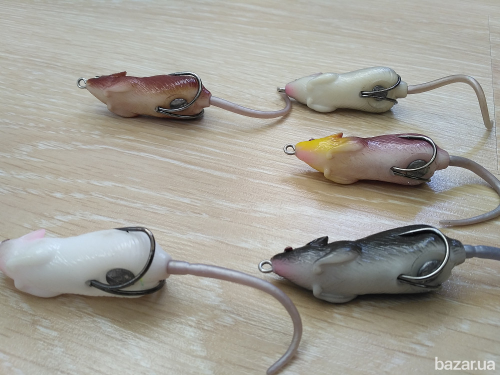 Воблер Мышка Незацепляйка на щуку с хвостиком Бориспіль - зображення 3