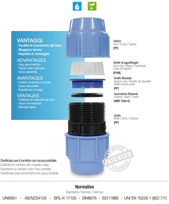 Трійник компресійний D 16 pn16 (B080 SAB Італія) Київ - зображення 3