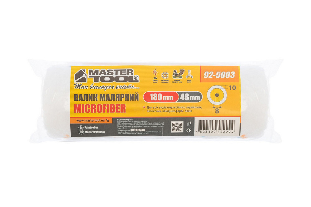 Валик малярный MASTERTOOL Microfiber 48/180/10 мм Ø 8 мм 92-5003_Р Харків - зображення 3