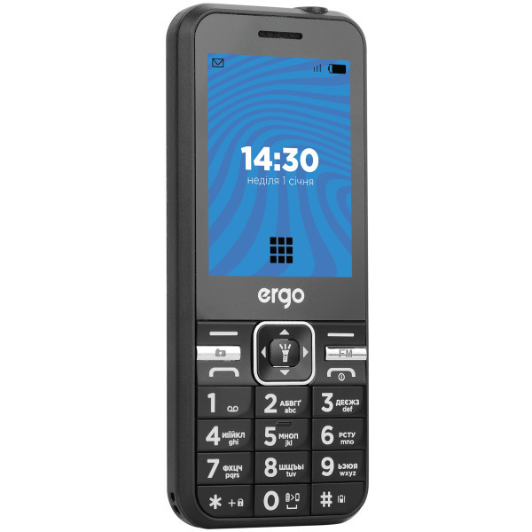 Телефон ERGO E281 Black Харків - зображення 2
