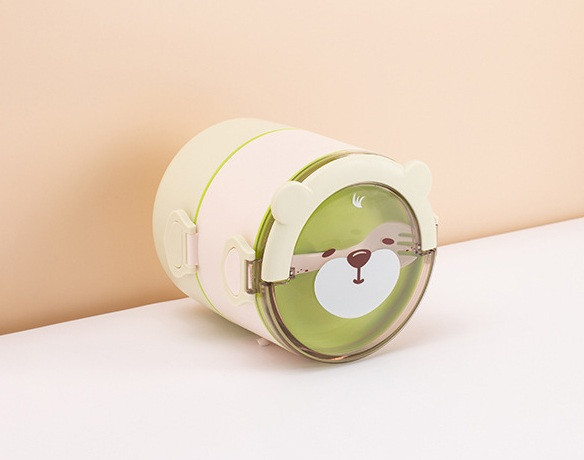 Ланч бокс двоярусний харчовий 11066 1600 мл зелений Київ - зображення 1