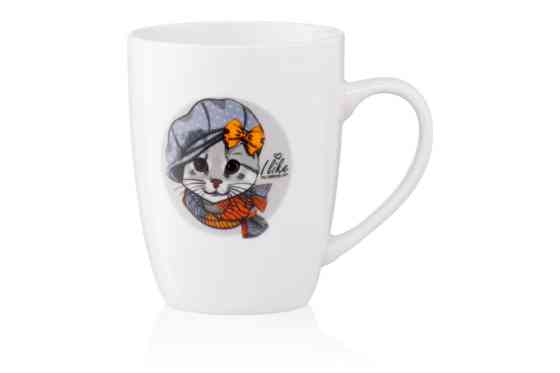Кружка Ardesto Lovely cat AR-3464 320 мл біла Киев