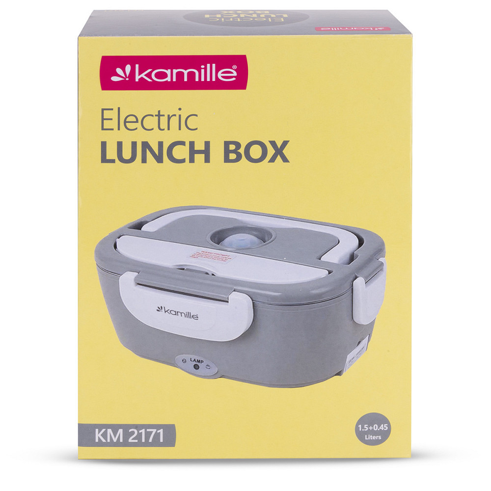 Ланч-бокс электрический с подогревом Кamille от 220В 1л серый Одесса - изображение 10