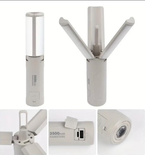 Водостійкий зарядний ліхтар 3600mAh, до 8 годин роботи Киев - изображение 2