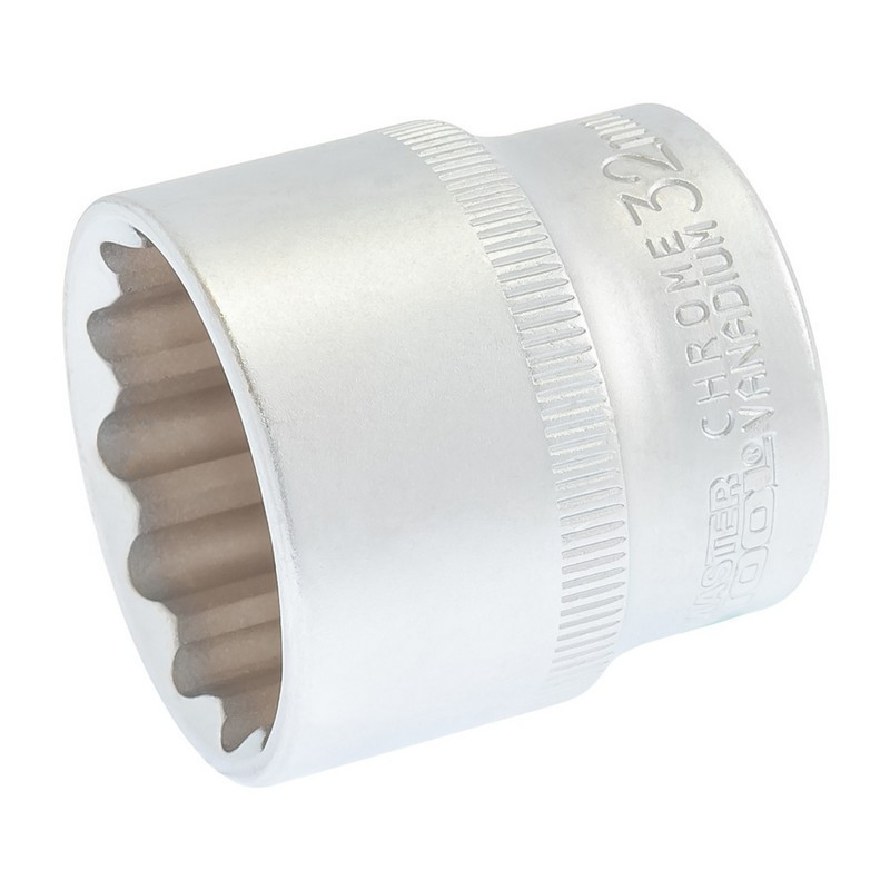 Головка торцевая MASTERTOOL 12-гранная ½" 32 мм L 43 мм CrV 78-0632 Харків - зображення 1