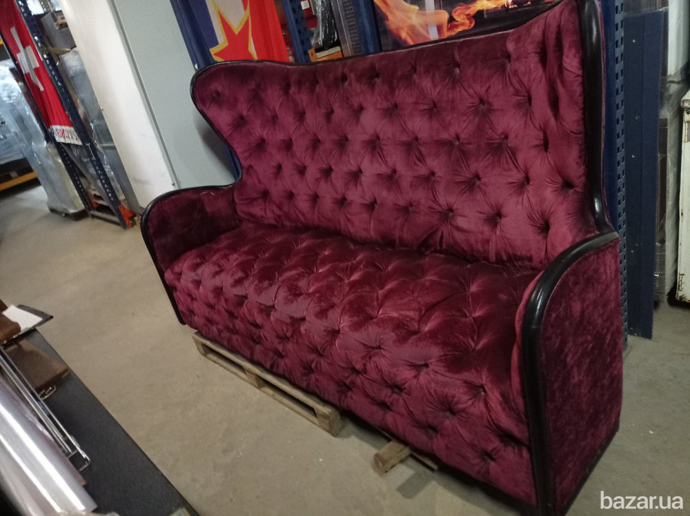 Золотой диван, кож.зам, бордо, велюр Киев - изображение 5
