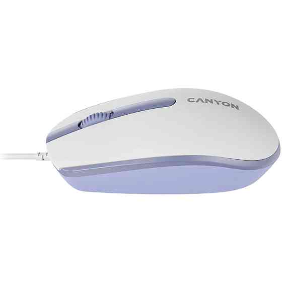 Мышь компьютерная проводная Canyon M-10 White Lavender CNE-CMS10WL лиловая Киев