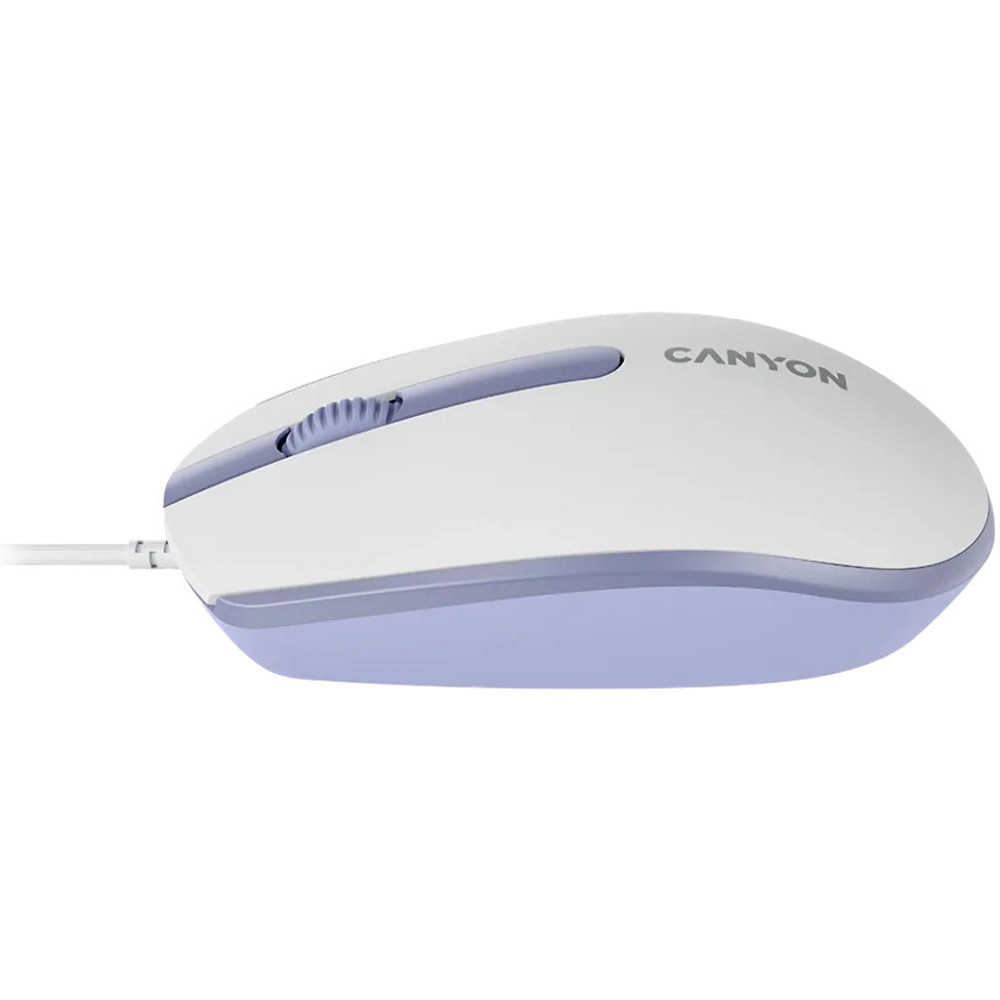 Мышь компьютерная проводная Canyon M-10 White Lavender CNE-CMS10WL лиловая Киев - изображение 5