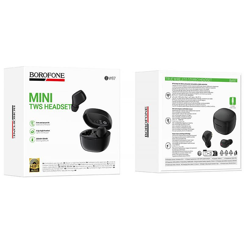 Беспроводные TWS наушники Borofone BW97 Clear Херсон - изображение 2