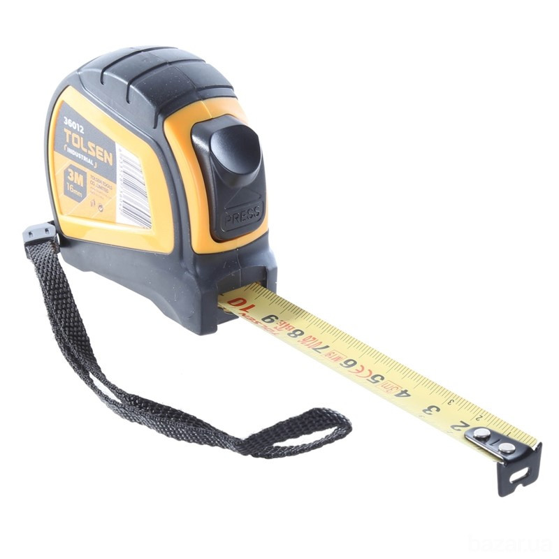 Рулетка Толсен ЭРГО 3 м х 16 мм автостоп Вінниця - зображення 1