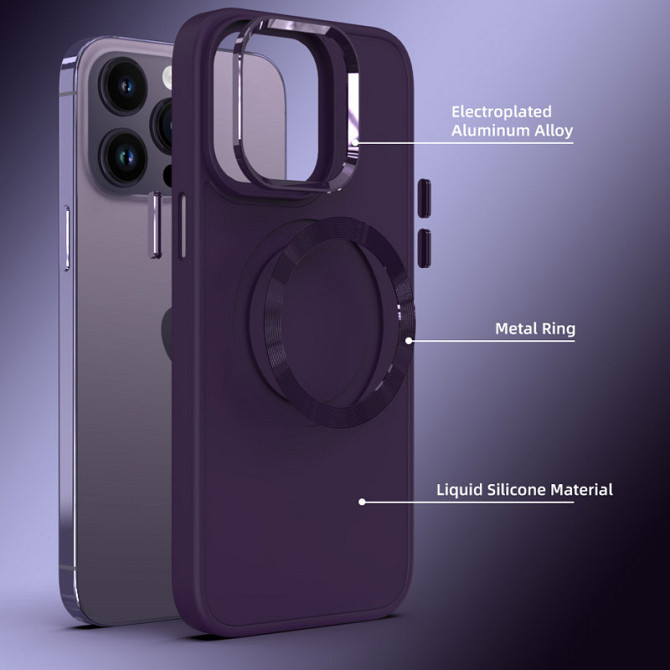 TPU чехол Bonbon Metal Style with MagSafe для Apple iPhone 13 Pro (6.1") Херсон - зображення 9