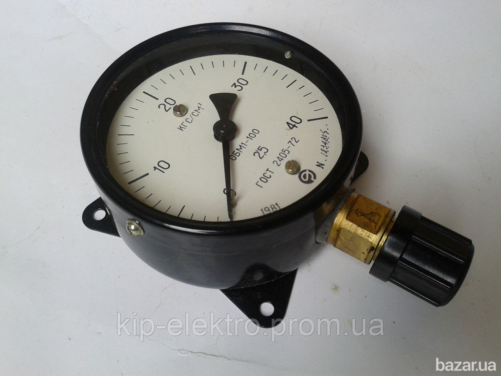 Манометр показывающий ОБМ1-100 (ОБМ-1-100, ОБМ-100, ОБМ100, ОБМ 100) Київ - зображення 2