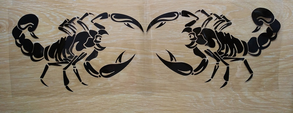 Стикер на авто Скорпион Чёрная 2 шт Бориспіль - зображення 1