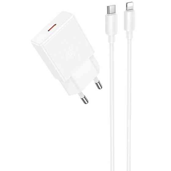 СЗУ Hoco N72 Speed ultra-thin PD20W (1USB-C) + кабель Type-C to Lightning Херсон