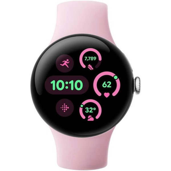 Смарт-годинник Google Pixel Watch 3 41mm Wi-Fi Polished Silver Aluminum Case/Rose Quartz Active Band Харків - зображення 2