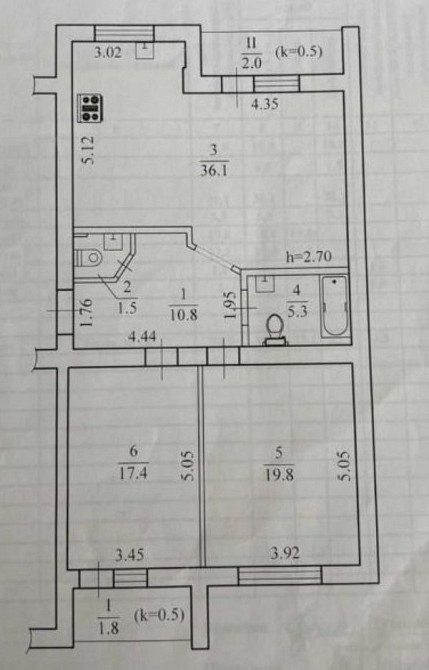 Продам. 2-к.кв. 10/10, ж/м Перемога-4, вул.Мандриківська 338 Дніпро - зображення 5