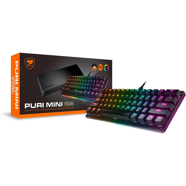 Клавиатура компьютерная проводная Cougar PURI MINI RGB Red Switch CGR-WM1MI-PRMR черная Київ - зображення 10