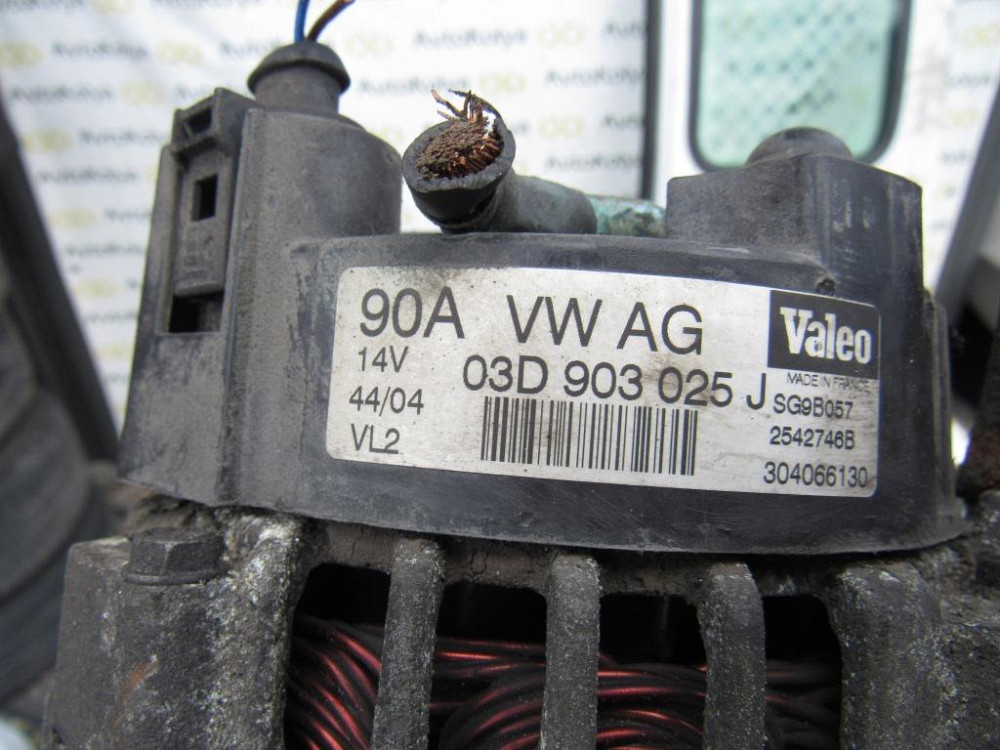 Генератор Skoda Fabia 1.2 бензин 2004-2007 (03D903025J) Ковель - зображення 2