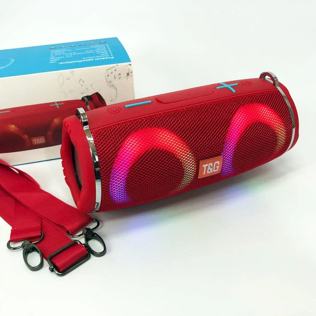 Колонка портативная Bluetooth T&G TG642 red красная Київ - зображення 3