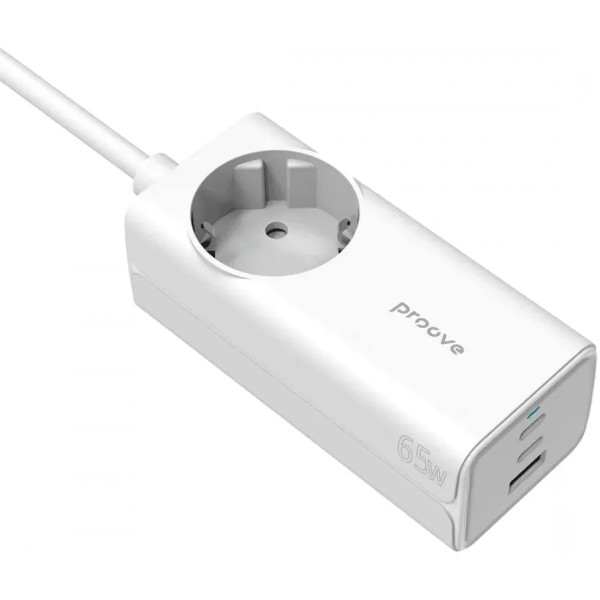 Фільтр живлення Proove Power Strip PD-02 65W (2 Type-C + 1USB) White (PSP165210001) Харків - зображення 1