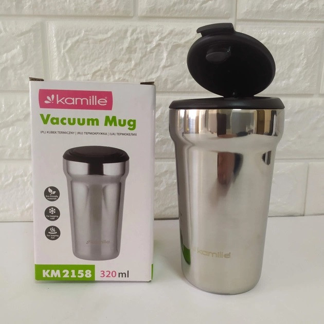 Термокухоль Kamille KM-2158 320 мл сріблястий Київ - зображення 1