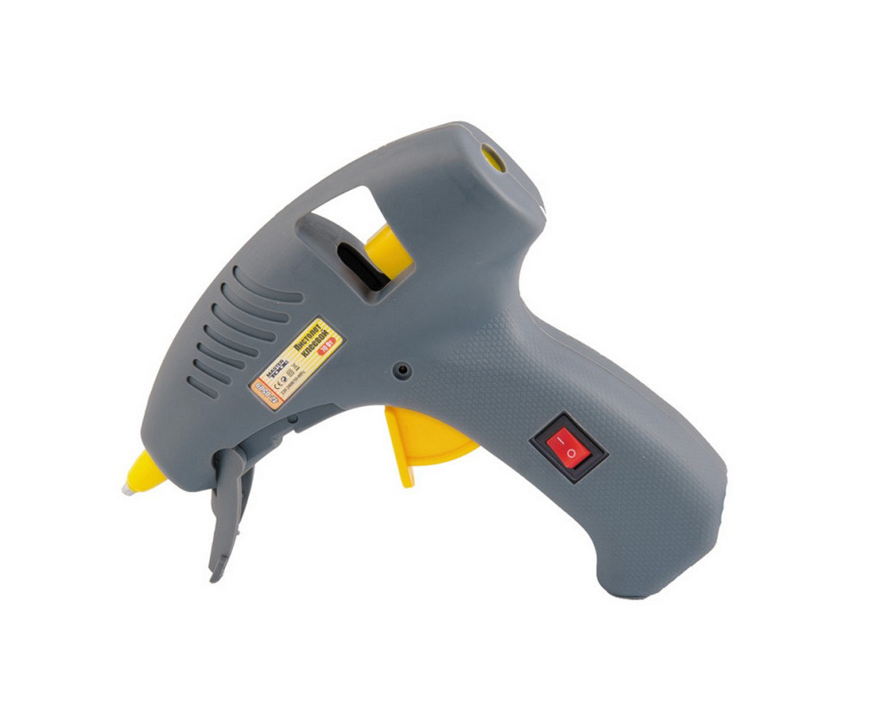 Пистолет клеевой MASTERTOOL Ø 7.2 мм 70 Вт/220 В/50 Гц 6-10 г/мин "Капля-Стоп" с выключателем 42-050 Харків - зображення 1