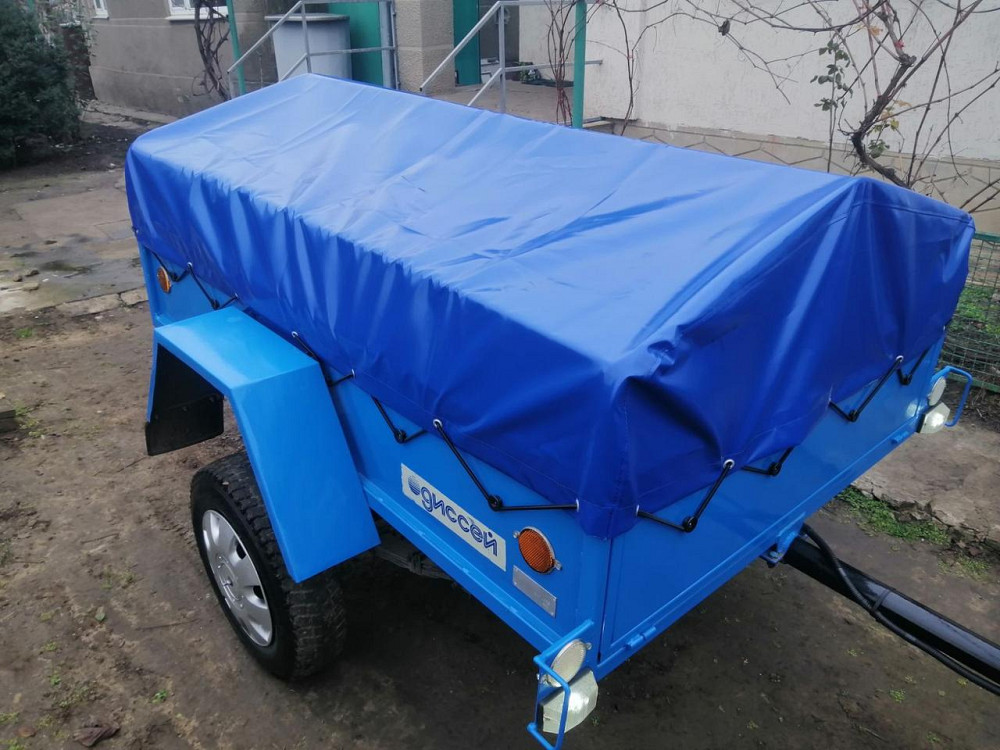 Тент на легковий причіп Одісей 1,91 х 1,25 ПВХ Єврофура Баришівка - зображення 1