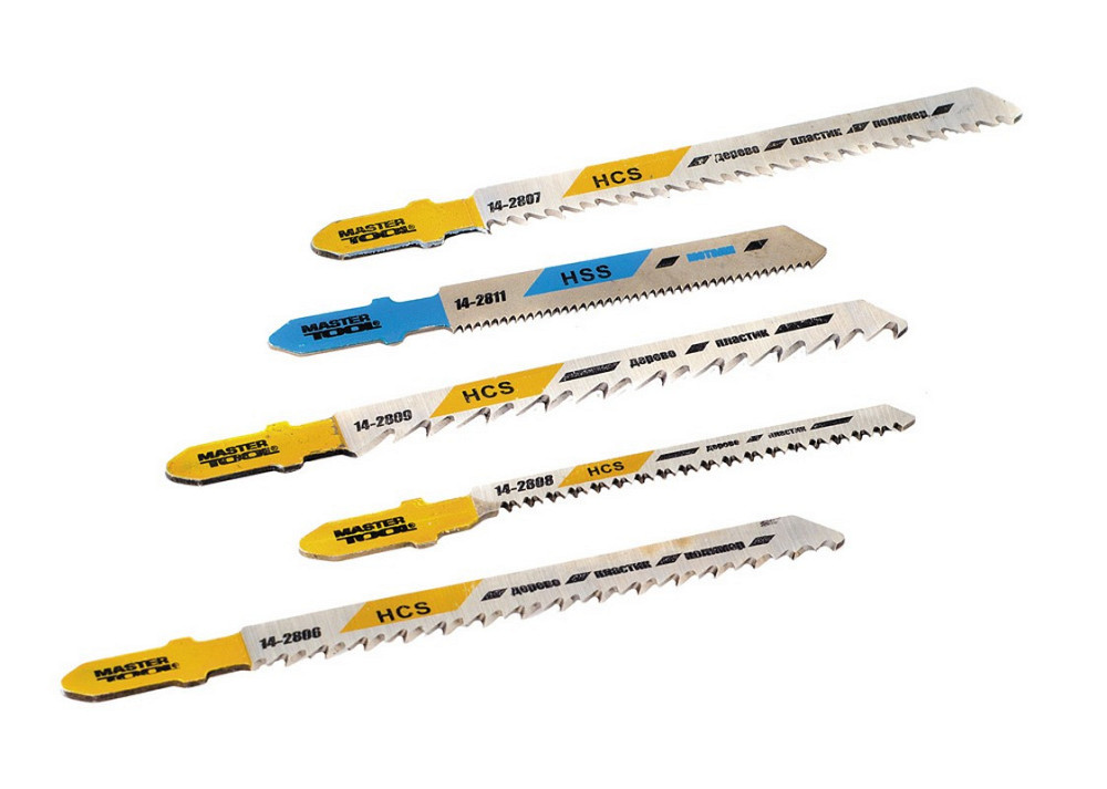 Набор пильных полотен для лобзика MASTERTOOL 5 шт дерево/металл (14-2806/2807/2808/2809/2811) 14-285 Харьков - изображение 1