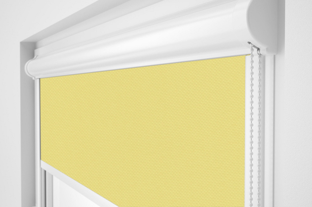Рулонна штора Rolets Роял 2-801-2000 200x170 см закритого типу Блідо-жовта Київ - зображення 1