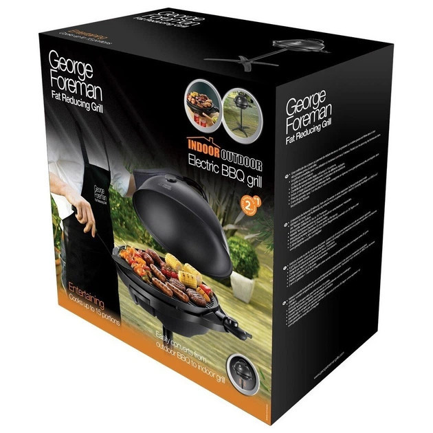 Гриль-барбекю электрический George Foreman Indoor Outdoor 22460-56 2400 Вт черный Київ - зображення 9