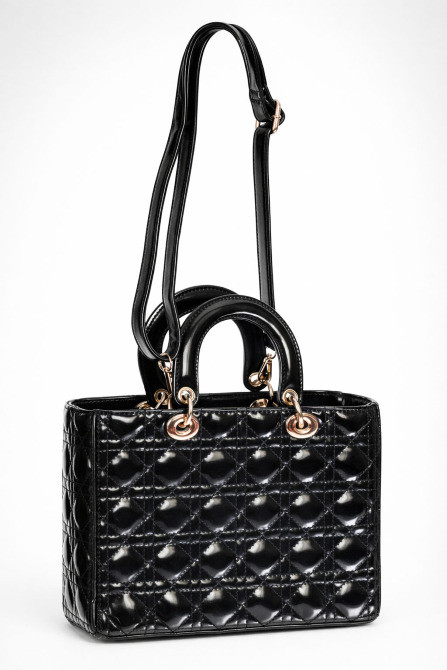 Універсальна елегантна чорна лакована сумка в ідеальному стані Вишгород - зображення 1