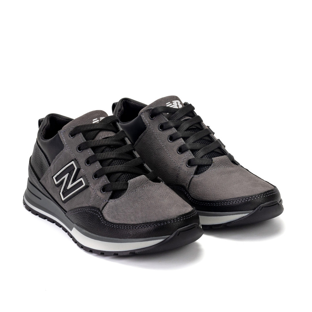 Мужские кожаные кроссовки Clasic Grey Киев - изображение 4