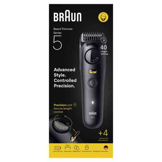 Триммер для усов и бороды Braun Beard Trimmer Series 5 BT5520 5 Вт черный Київ