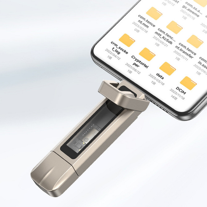 Флеш накопитель USAMS US-ZB275 USB3.2+Type-C GEN1 Dual Ports Aluminum Alloy 5G Flash Drive 256Gb Херсон - изображение 7