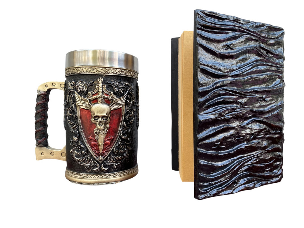 Подарочный набор Кружка 3D Крылатый Череп и Блокнот 3D «Книга, что смотрит в ответ» Київ - зображення 2