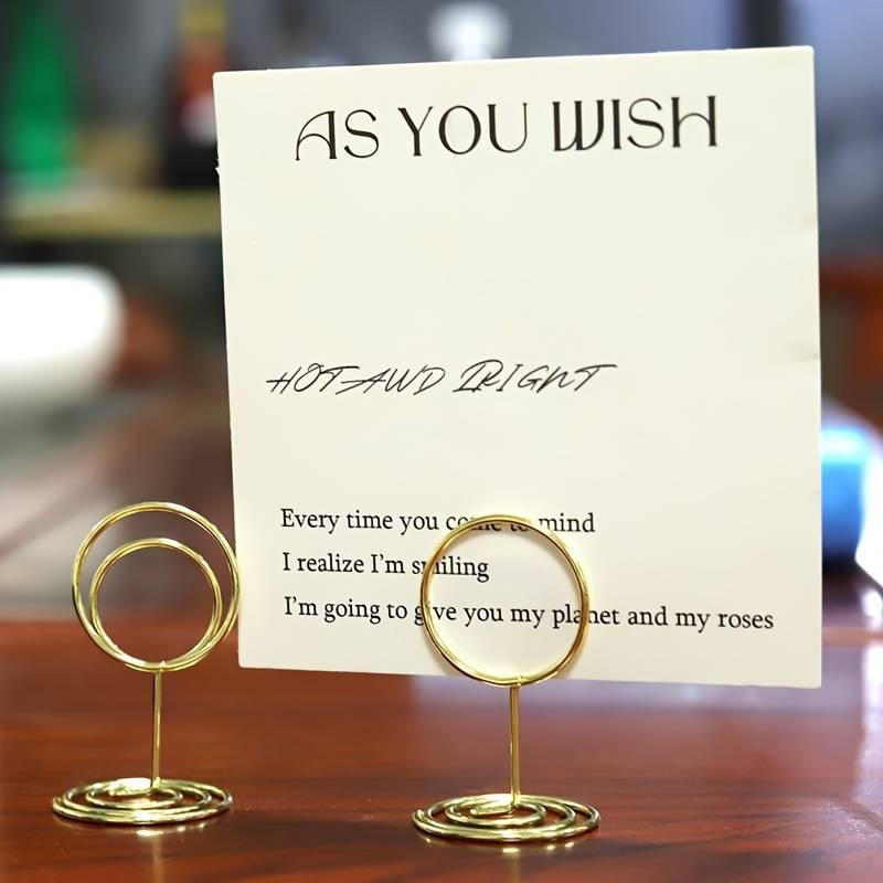 Подставка для карточек рассадки гостей, ценникодержатель Leeseph 10шт золото MV038 Одеса - зображення 5