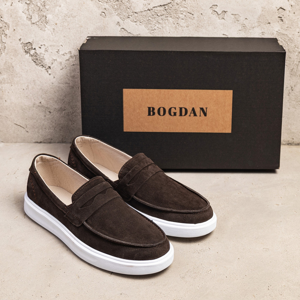 Мужские кожаные лоферы Urban Style Chocolate Київ - зображення 7