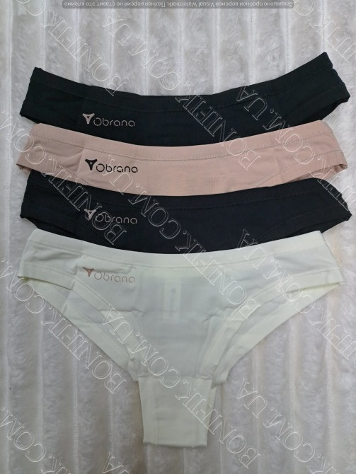 Набор однотонных трусов бразилиан ТМ "Obrana" (4 шт/уп.) (арт. 200-20/5) Кривий Ріг - зображення 4