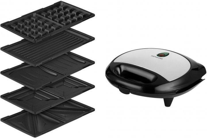 Бутербродниця Sencor SSM-9510SS 700 Вт черный Київ - зображення 2