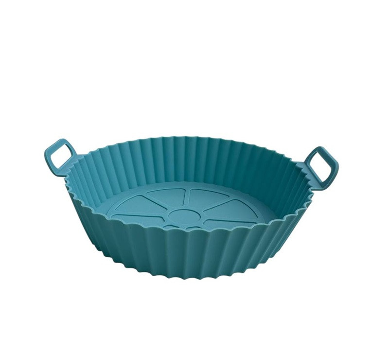 Форма в аерогриль круглая силиконовая 19282 17х17х4 см голубая Київ - зображення 2