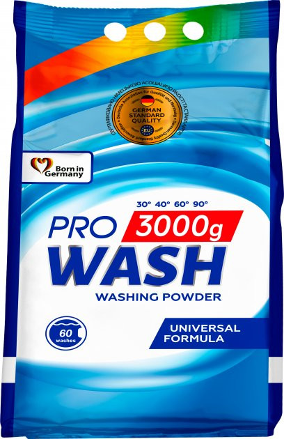 Порошок для прання універсальний 2K Pro Wash 723772 3 кг Киев - изображение 1