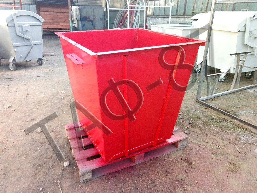 Бак для сміття 750 літрів металевий фарбований Харьков - изображение 9